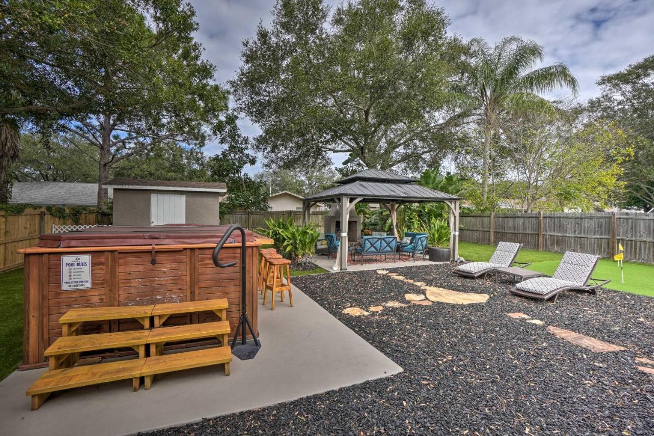 Beachy Palm Harbor Escape Swim Spa Pool And Gazebo Villa Exterior photo